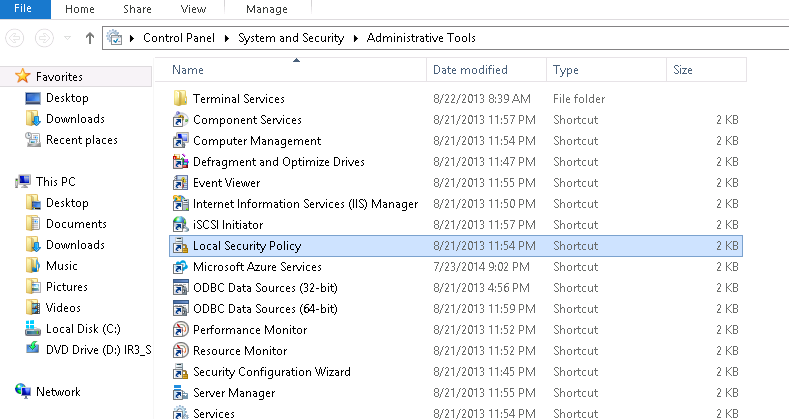 Hide Administrative Tools And Network Places Windows 2008